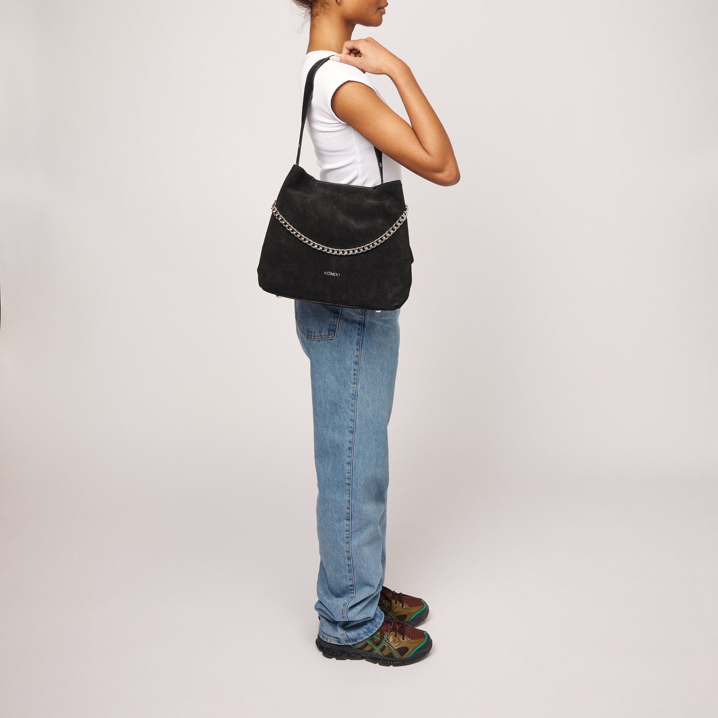 Núnoo Chiara new suede black Large Black