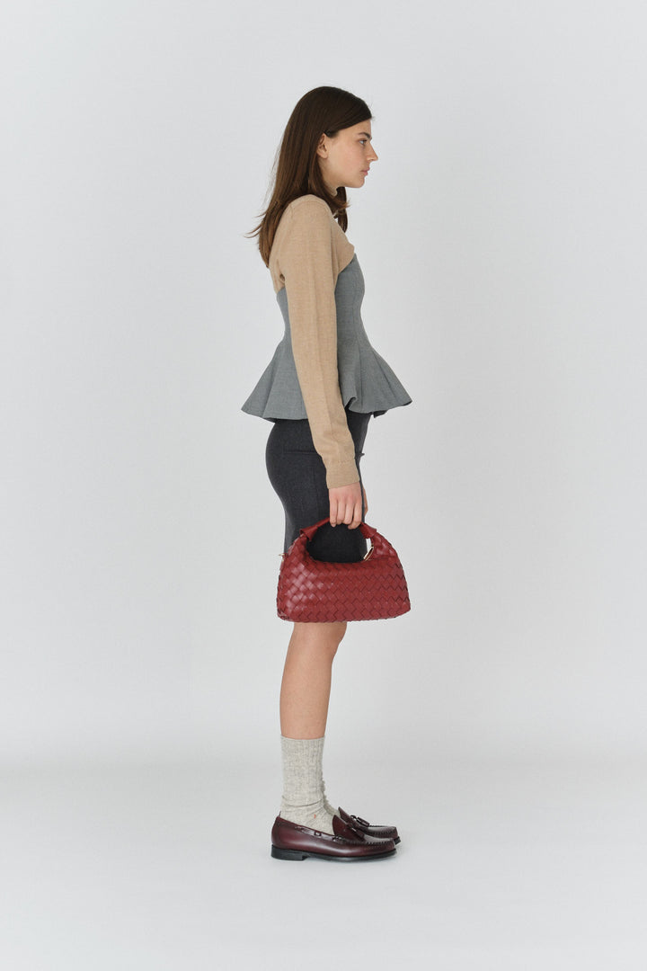 Núnoo Dandy Braided Florence Maroon w. Gold Medium Maroon