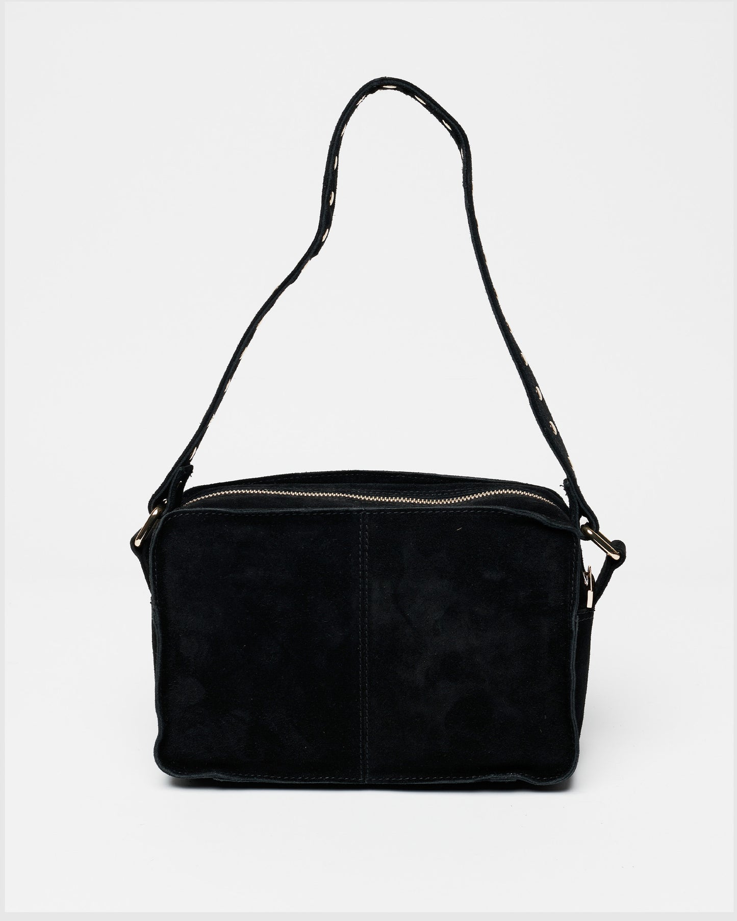 Núnoo Ellie Suede Black w. Gold Medium Black