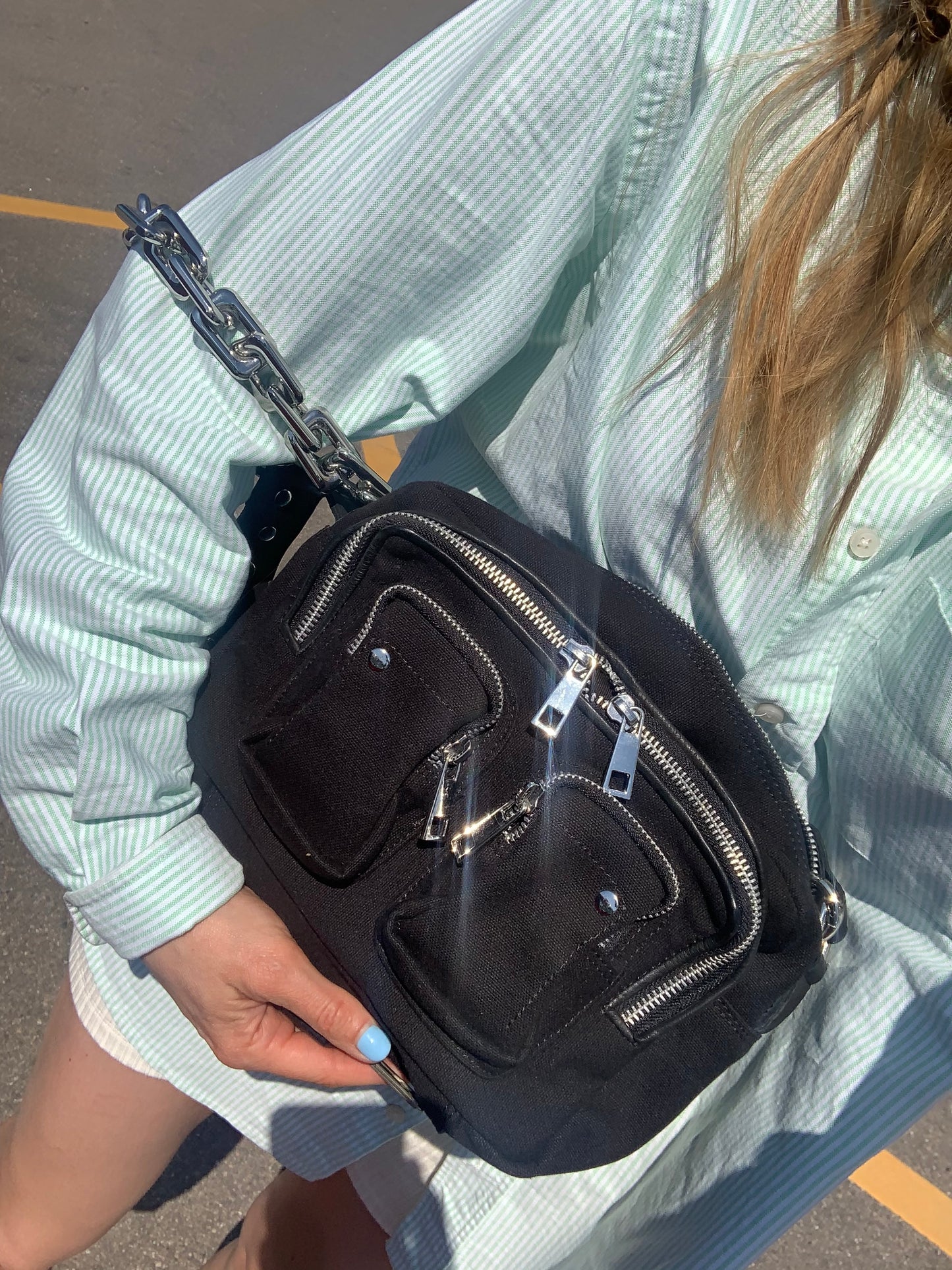 Núnoo Ellie recycled canvas black Medium