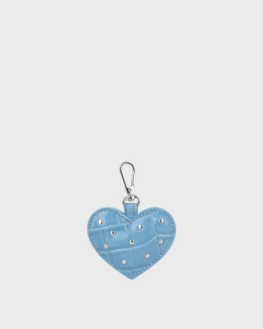 Núnoo Heart Bag Charm Texas Dusty Blue Accessories Dusty Blue