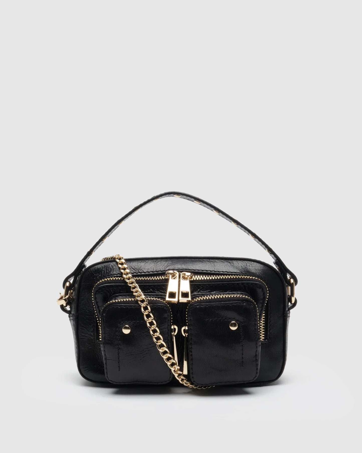 Núnoo Helena Air 3 Black w. gold Small bag Black
