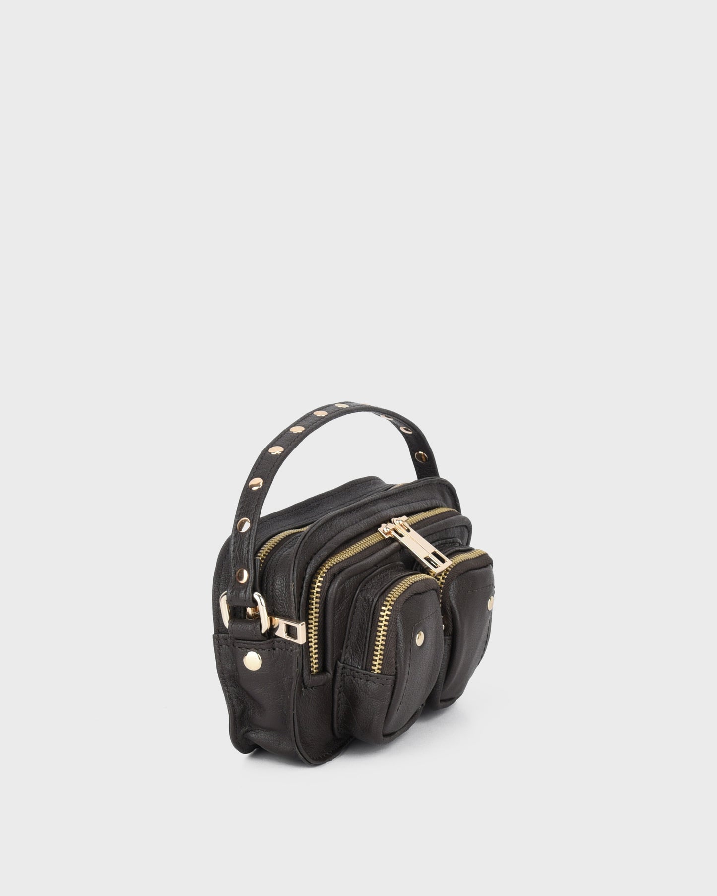 Núnoo Helena Air Deep Brown w. Gold Small bag Deep Brown