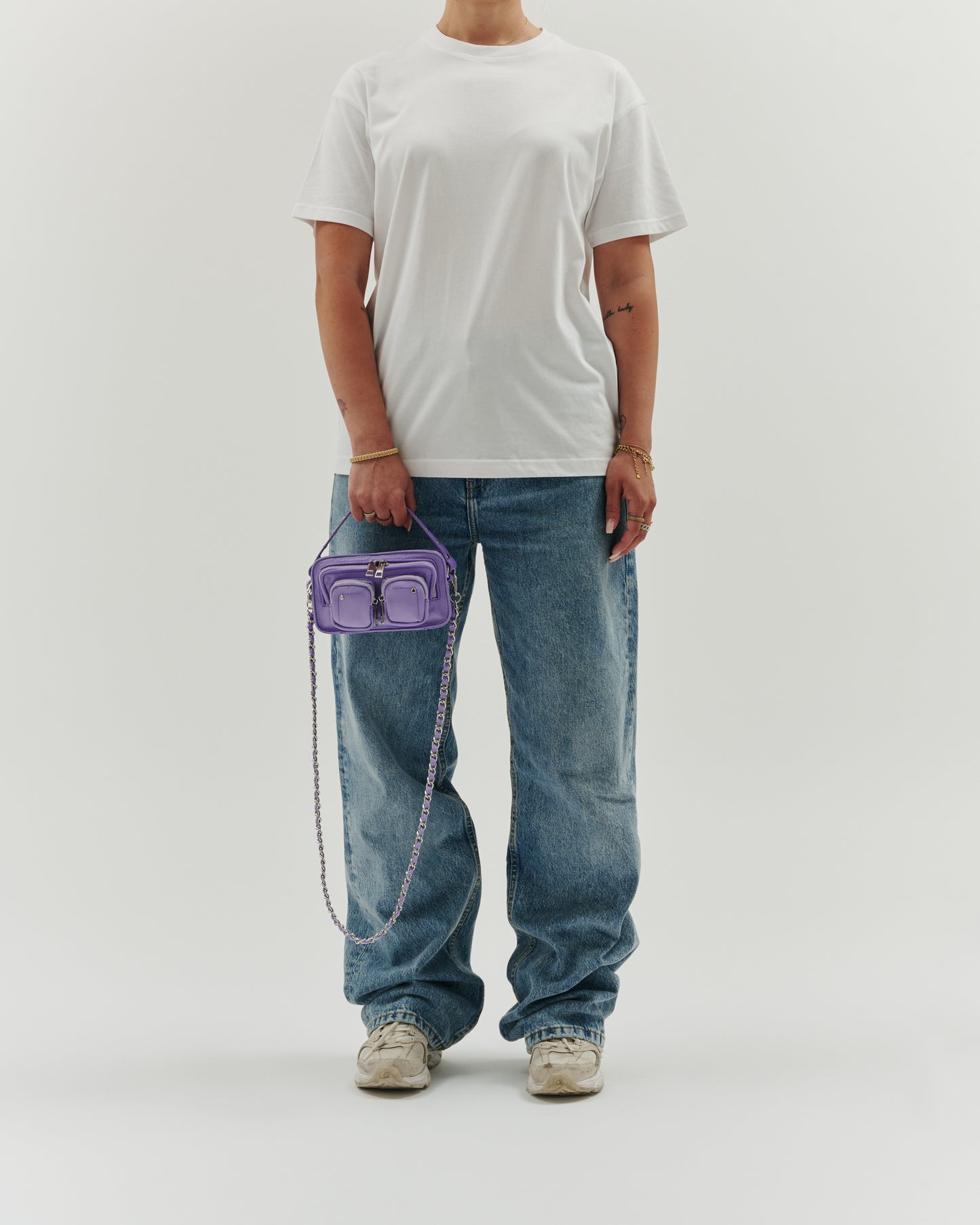 Núnoo Helena Chain Recycled Nylon Lavender Small bag Lavender