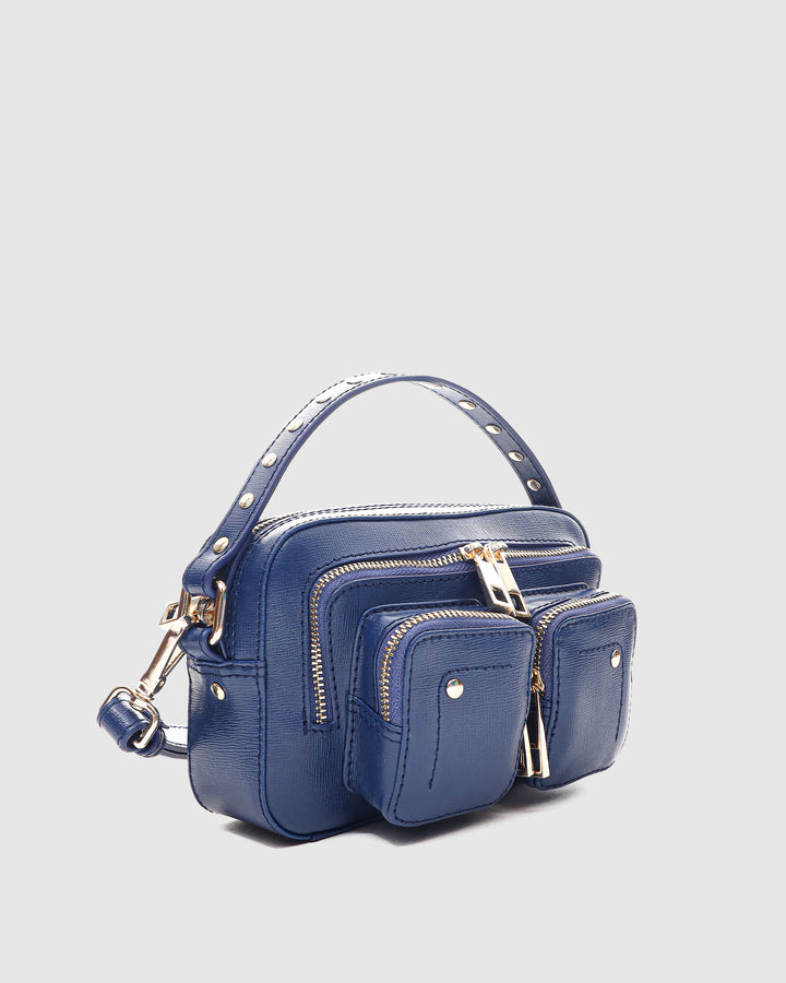 Núnoo Helena Florence Deep Blue w. Gold Small bag Deep Blue