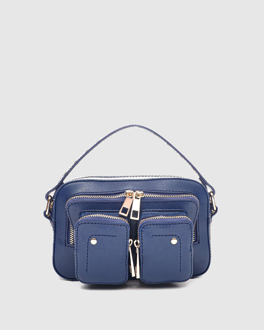 Núnoo Helena Florence Deep Blue w. Gold Small bag Deep Blue
