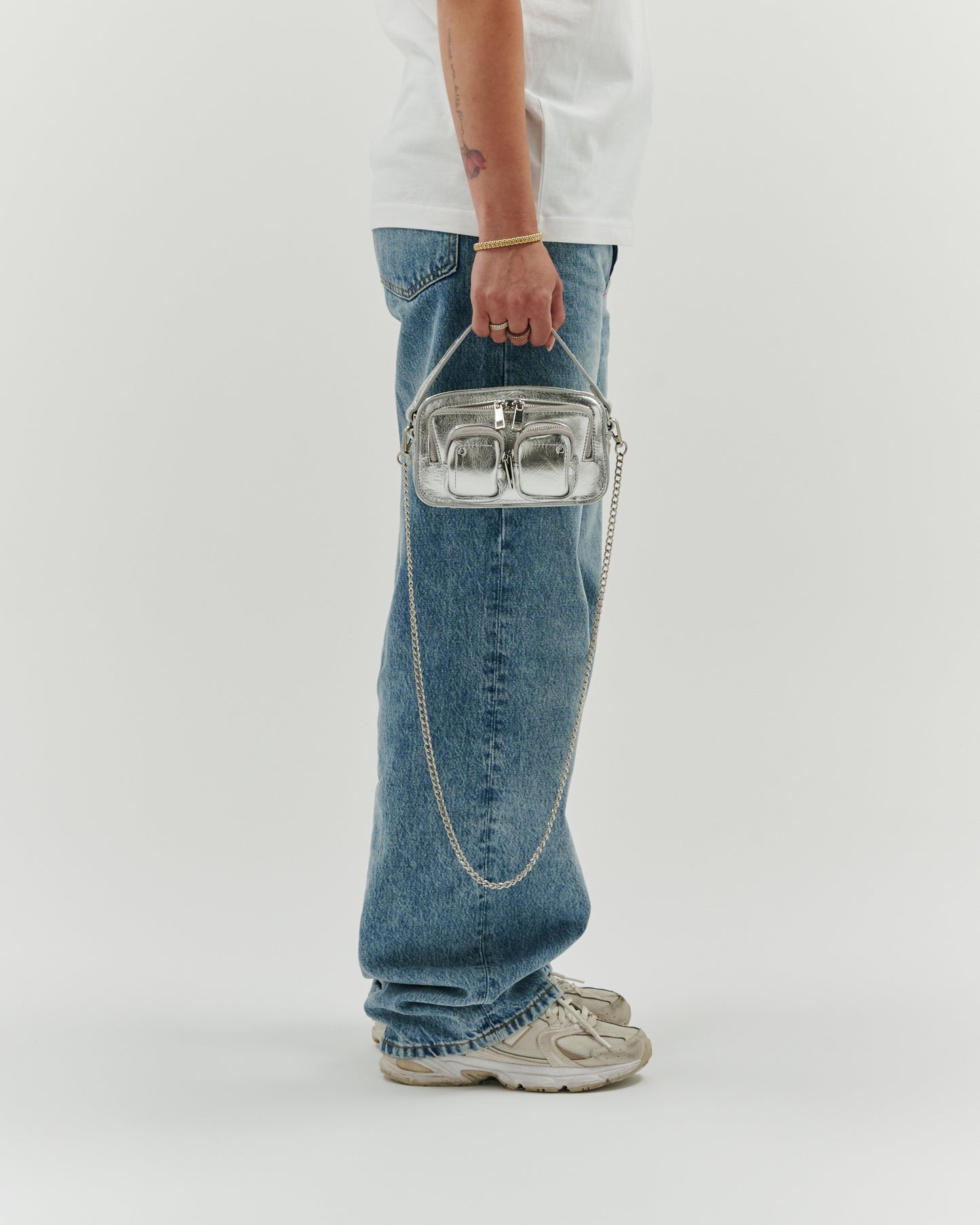 Núnoo Helena Recycled Cool Silver Small bag Silver