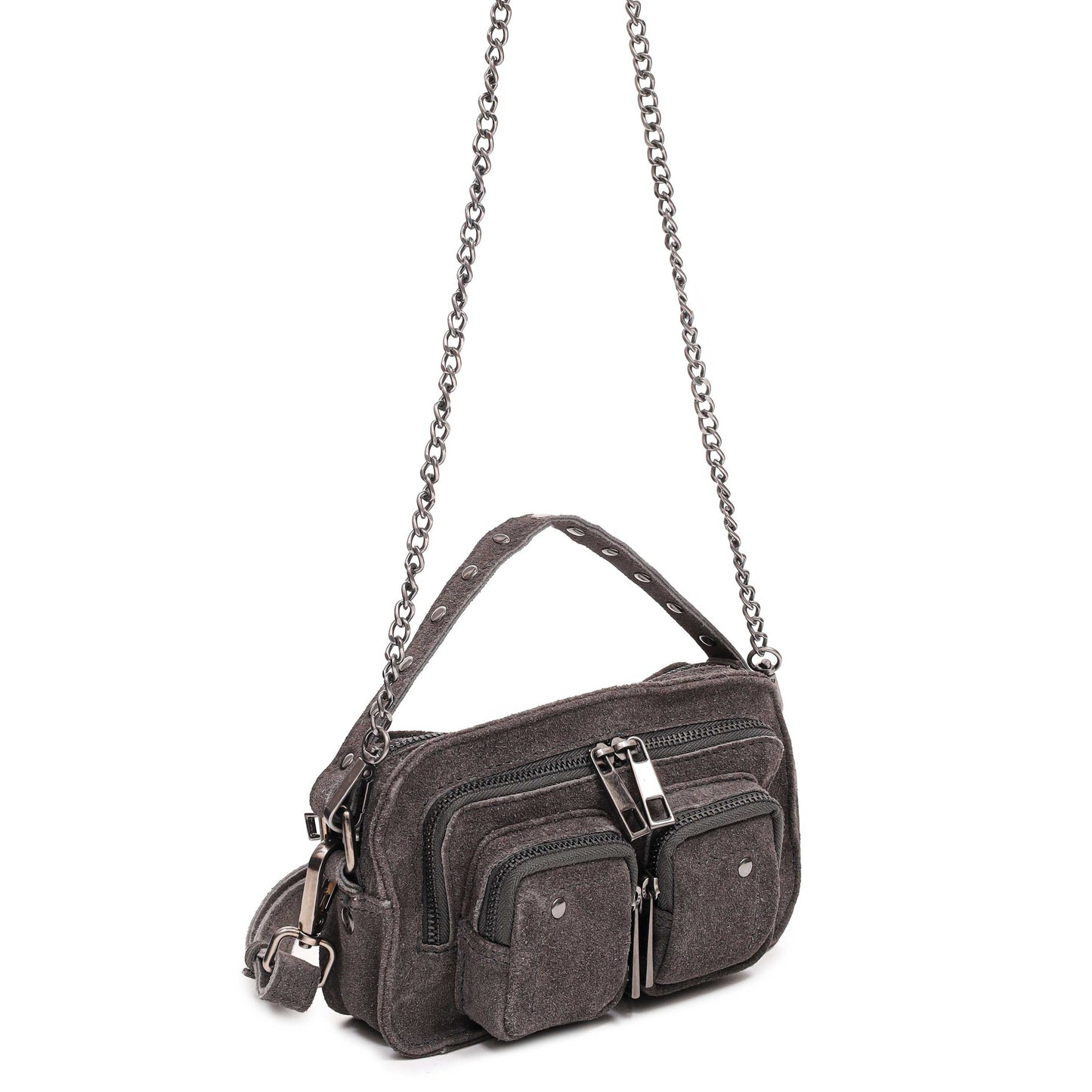 Núnoo Helena Suede Grey Shoulder bags Grey