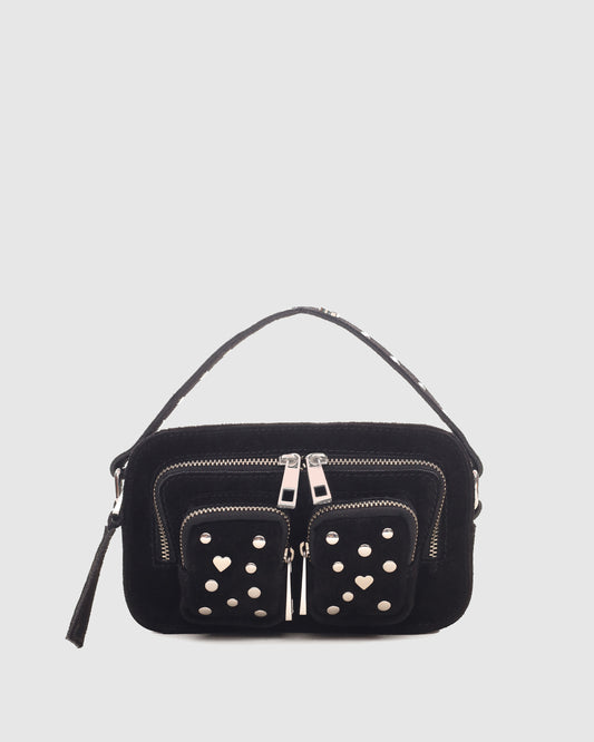 Núnoo Helena Sweetheart Suede Black Small bag Black