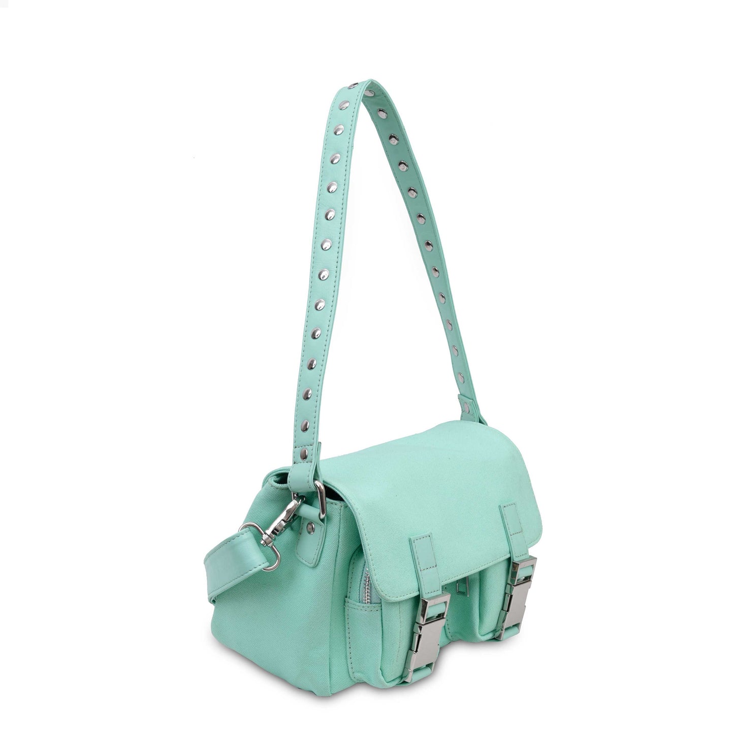 Núnoo Hilma Recycled Canvas Aqua Shoulder bags Aqua