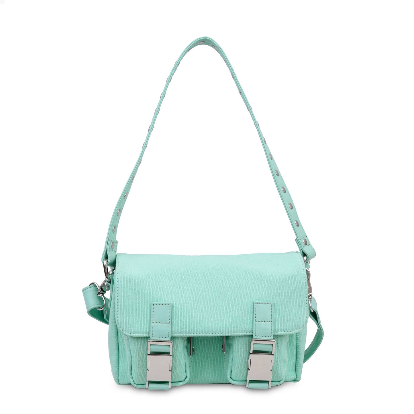Núnoo Hilma Recycled Canvas Aqua Shoulder bags Aqua
