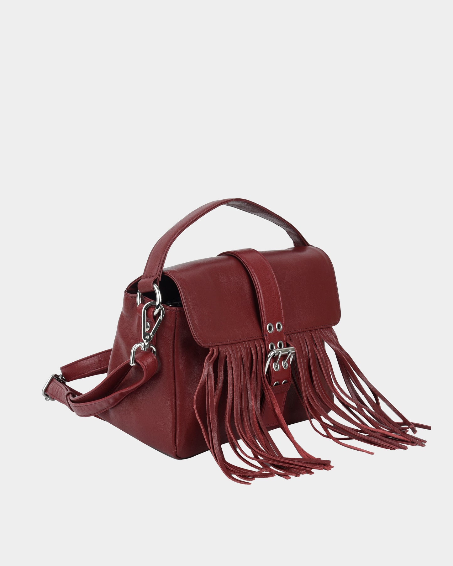 Núnoo Honey Buckle Fringe Mountain Maroon Medium Maroon
