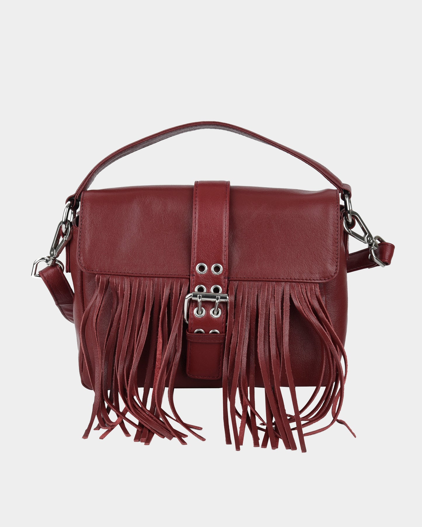 Núnoo Honey Buckle Fringe Mountain Maroon Medium Maroon