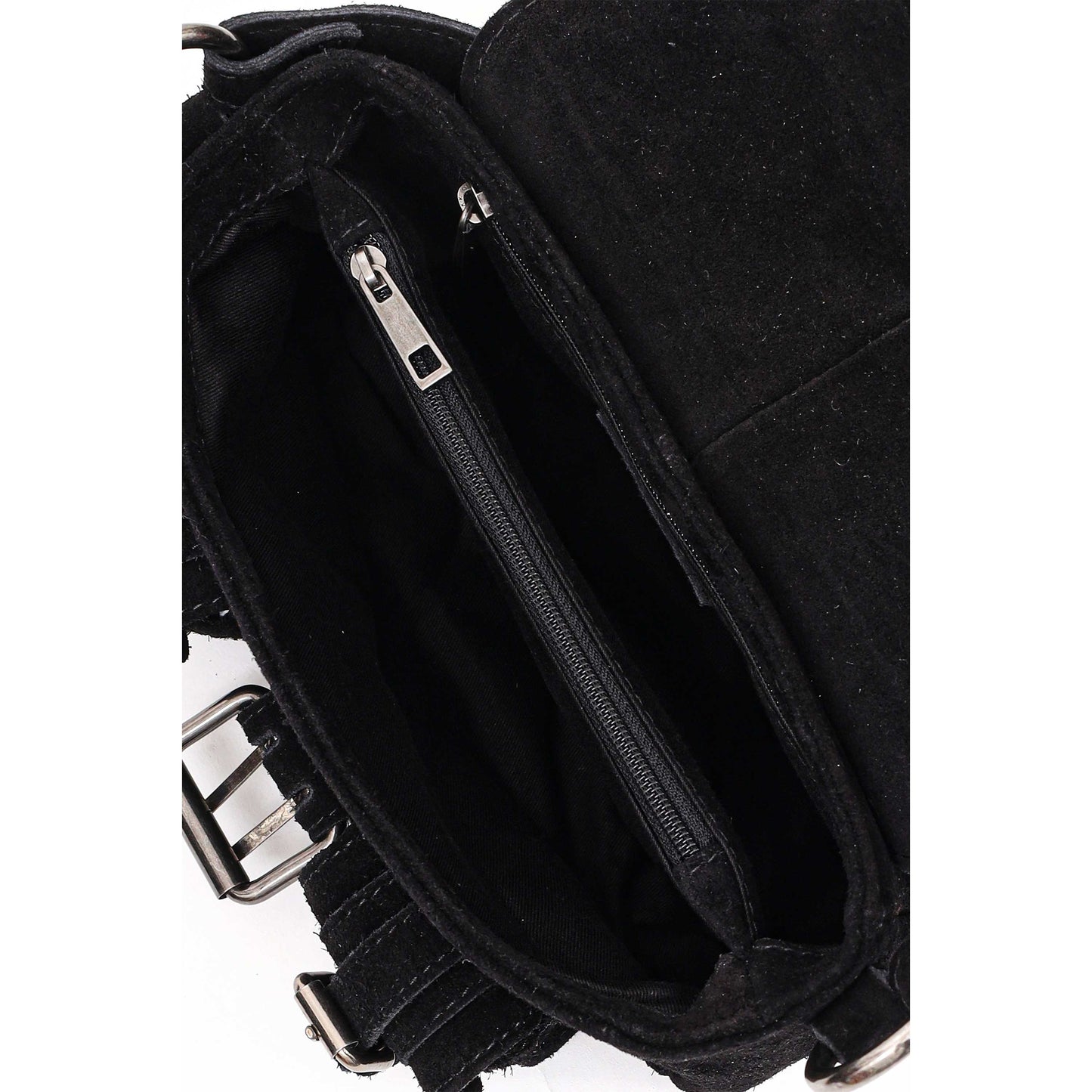Núnoo Honey Buckle Suede Black Medium Black