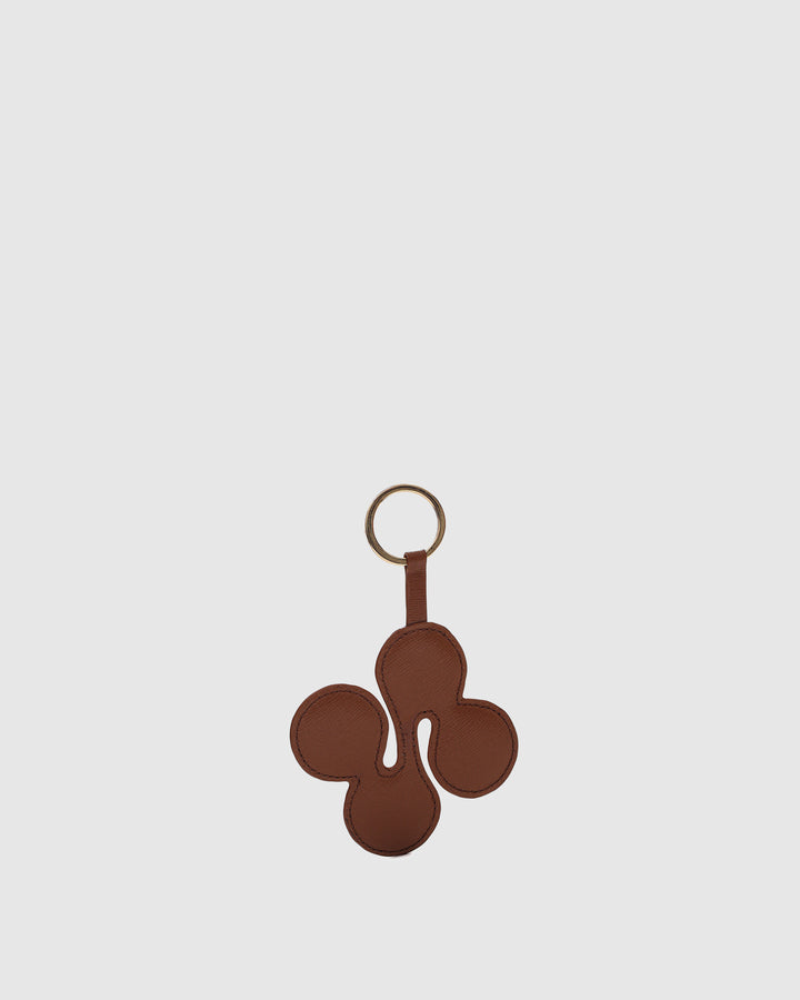 Núnoo Logo Keyring Florence Brown w. Gold Accessories Brown