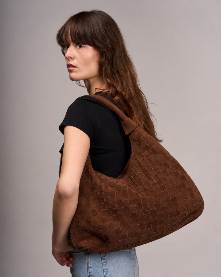 Núnoo Maxi Dandy Braided Suede Cacao Maxi Cacao
