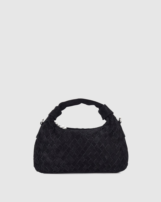 Núnoo Mini Dandy Braided Suede Black Small bag Black