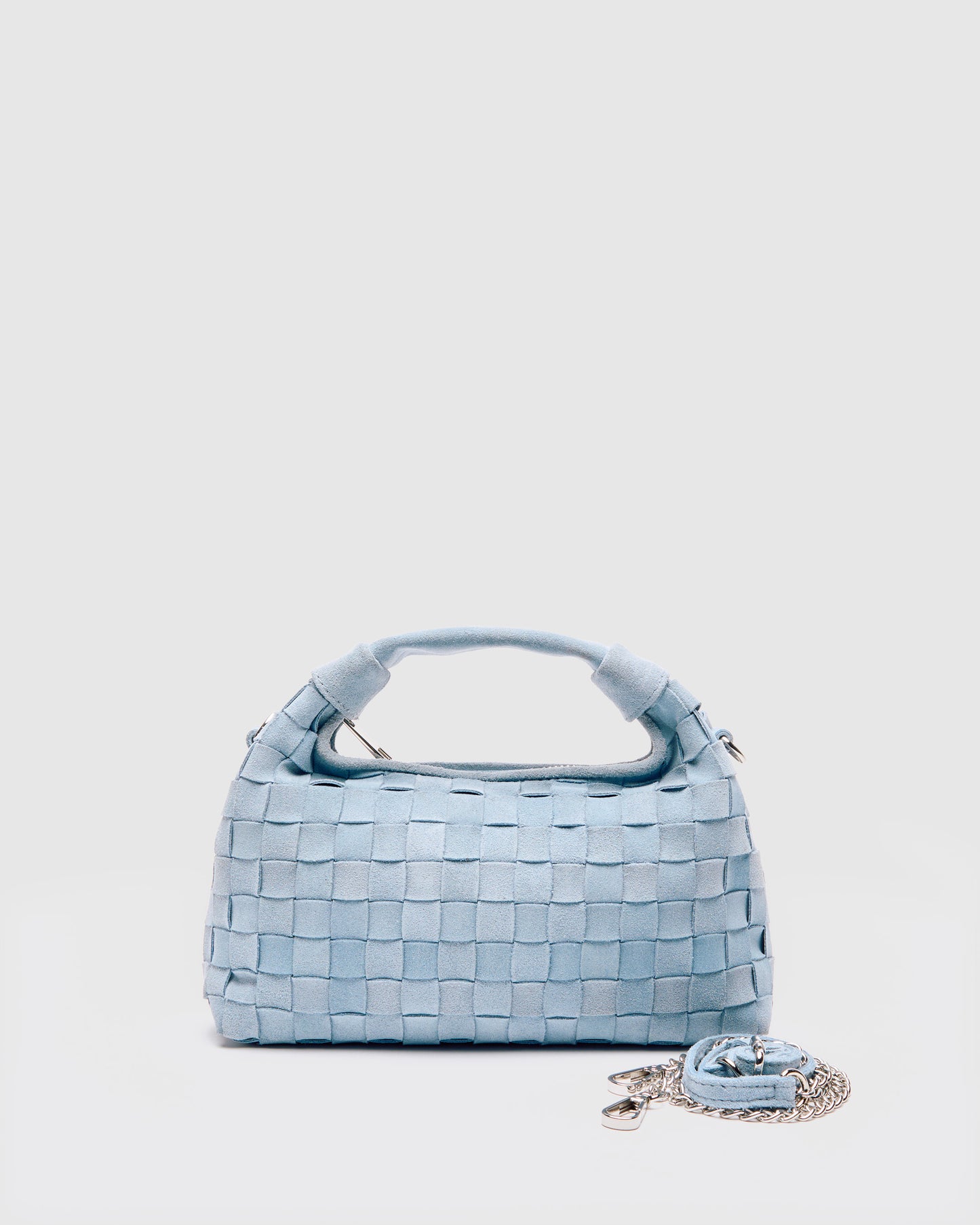 Núnoo Mini Dandy Braided Suede Light Blue Small bag Light blue
