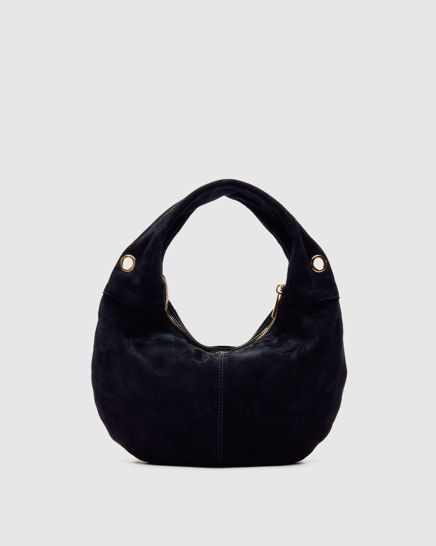 Núnoo Mini Gabi Suede Fringe Black w. Gold Small bag Black