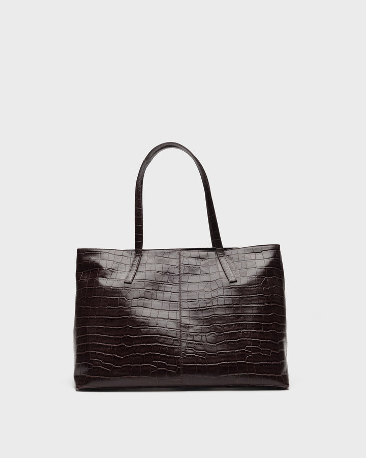 Núnoo Shopper Braided Texas Chocolate Large Chocolate