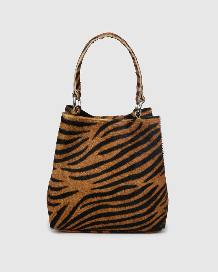 Núnoo Small Chiara Stripes Deluxe Dark Brown Medium Stripes