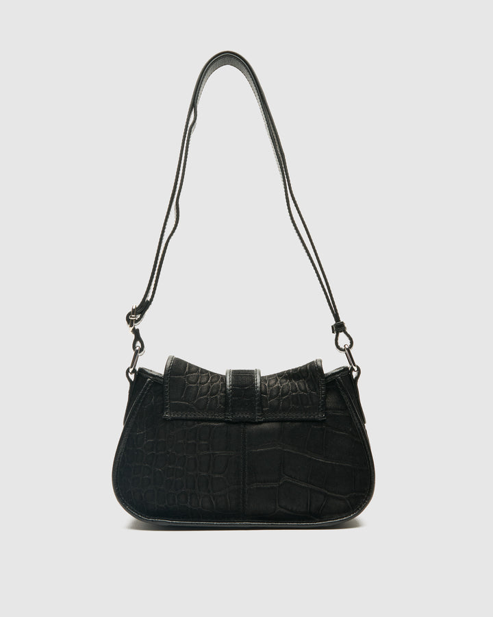 Núnoo Small Maria Scale Suede Black Small bag Black