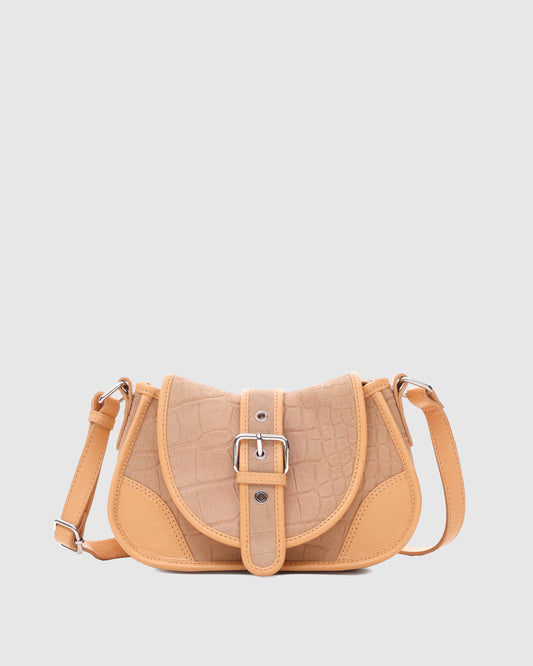 Núnoo Small Maria Scale Suede Cream Small bag Cream