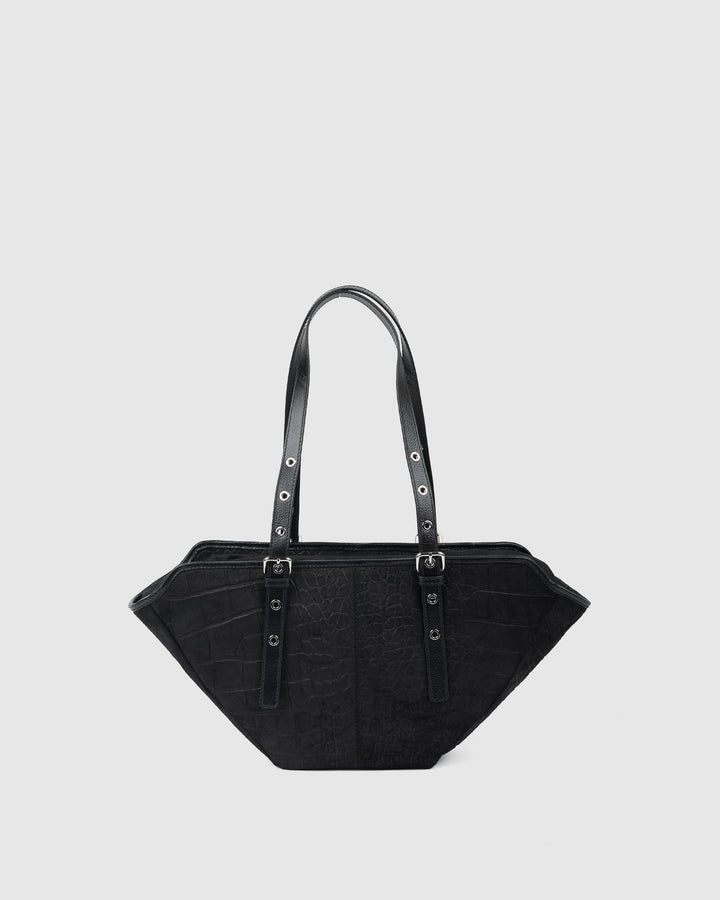 Núnoo Small Nora Scale Suede Black Medium Black
