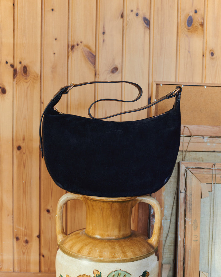 Núnoo Stella Small Suede Black w. Gold Large Black