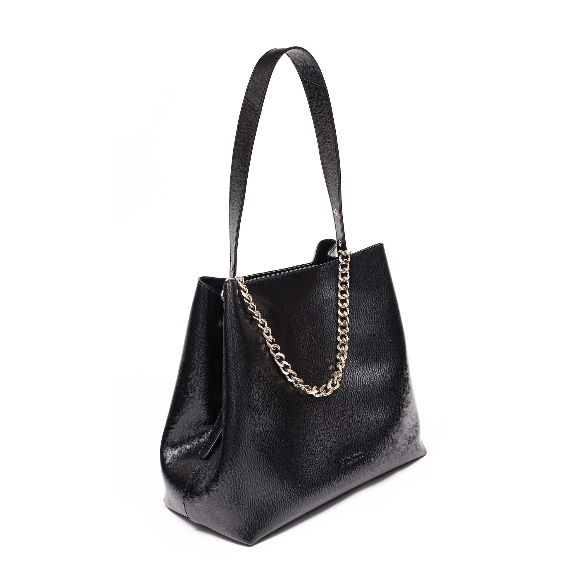 Núnoo Chiara Florence Black w. Gold Shoulder bags