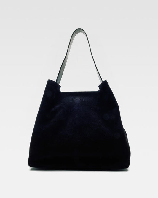 Núnoo Chiara Suede Black w. Gold Large Black