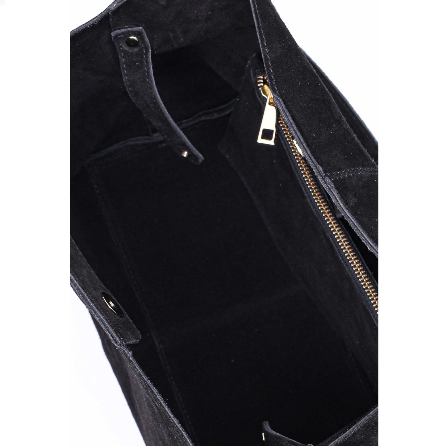 Núnoo Chiara suede black w. Gold Large Black