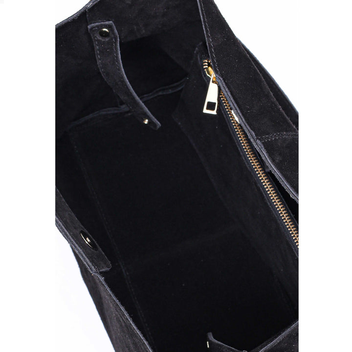 Núnoo Chiara suede black w. Gold Large Black