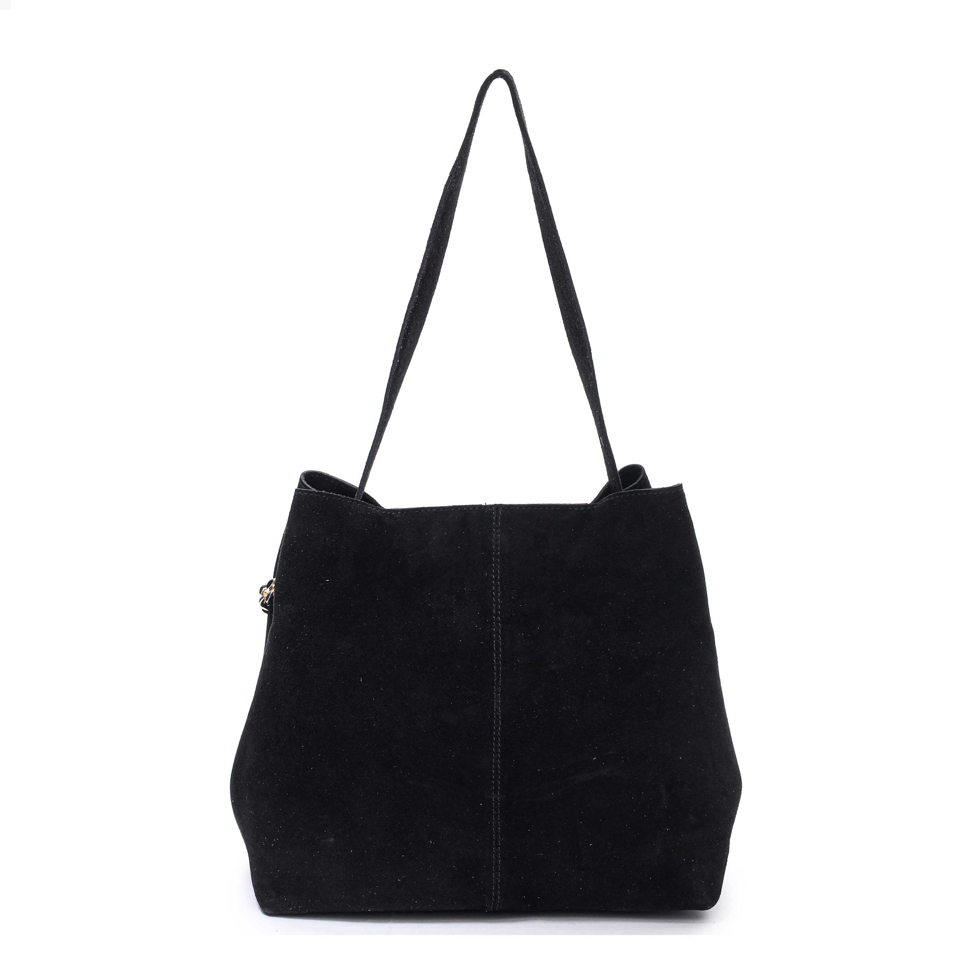 Núnoo Chiara suede black w. Gold Large Black