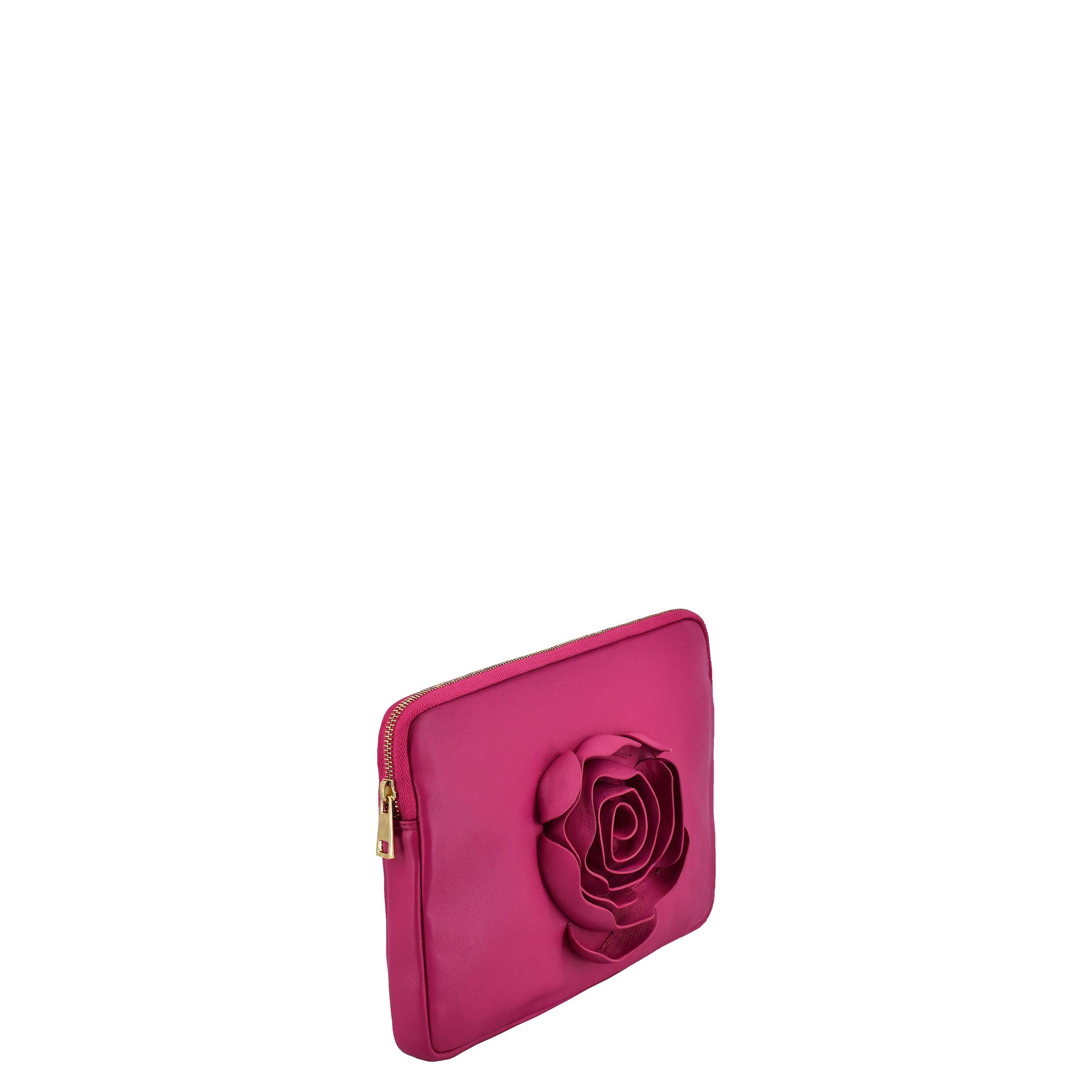 Pink and gold online clutch