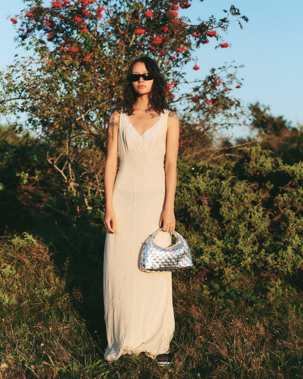 Núnoo Dandy Braided Metallic Silver Medium Silver