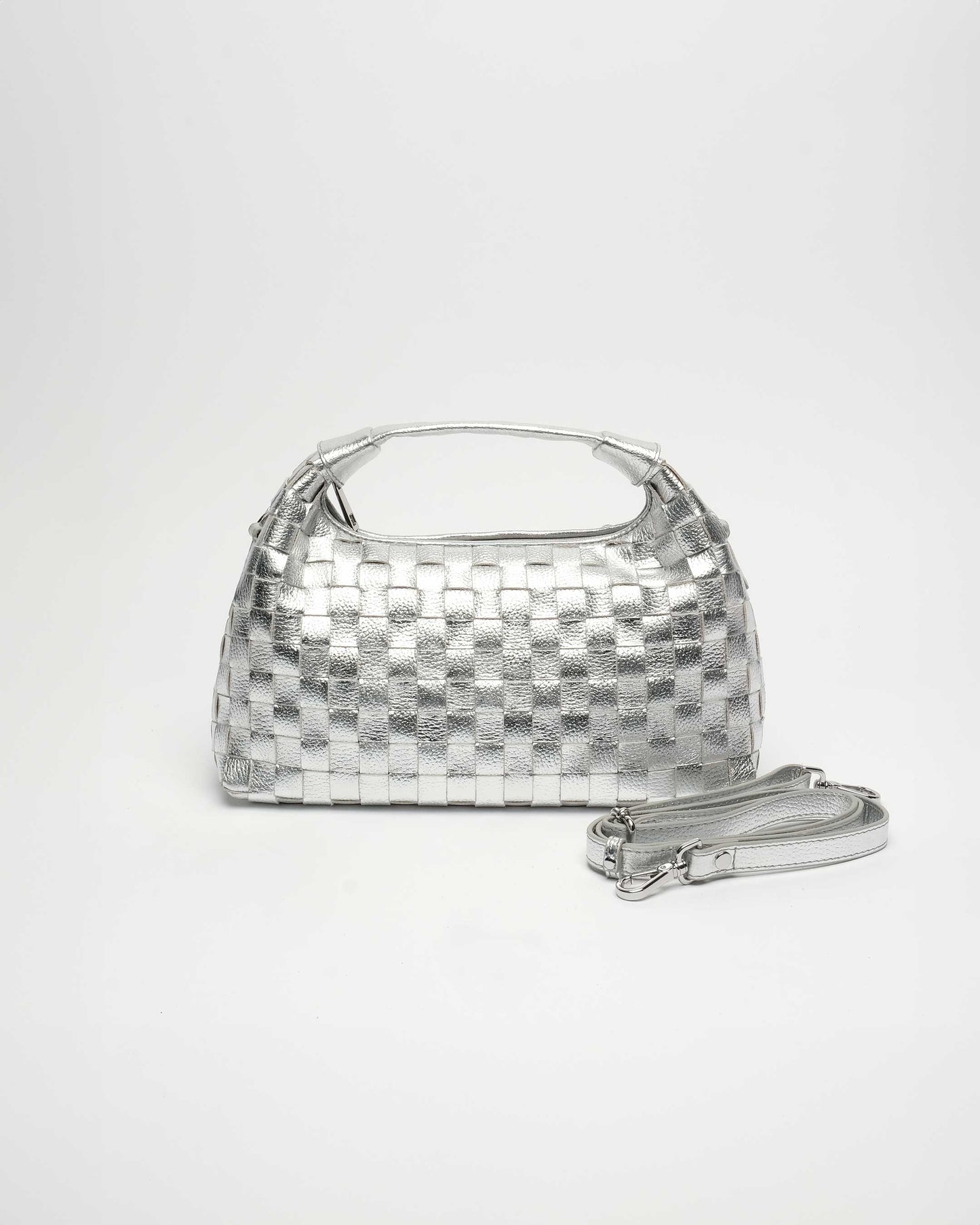 Núnoo Dandy Braided Metallic Silver Medium Silver