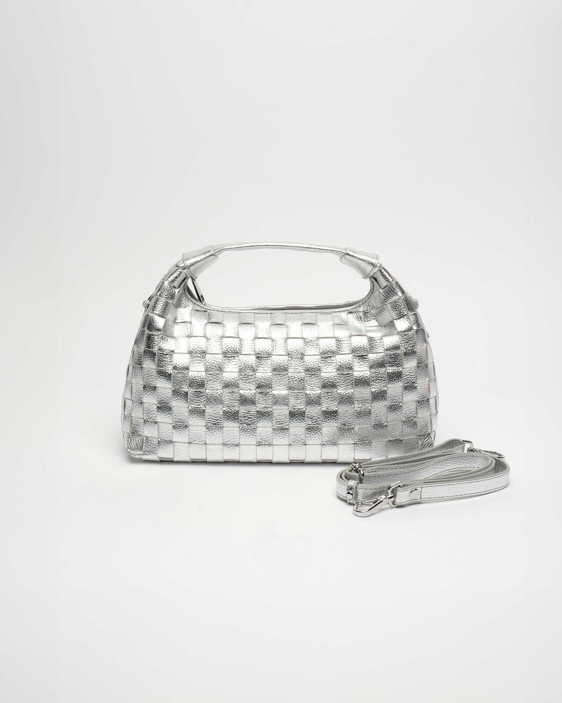 Núnoo Dandy Braided Metallic Silver Medium Silver