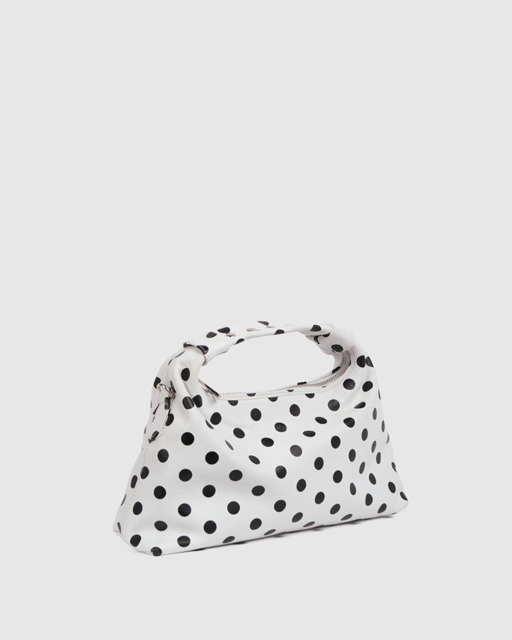 Núnoo Dandy Buckle Polka White/Black Medium White/Black