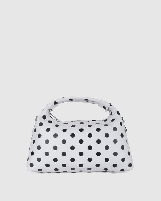 Núnoo Dandy Buckle Polka White/Black Medium White/Black