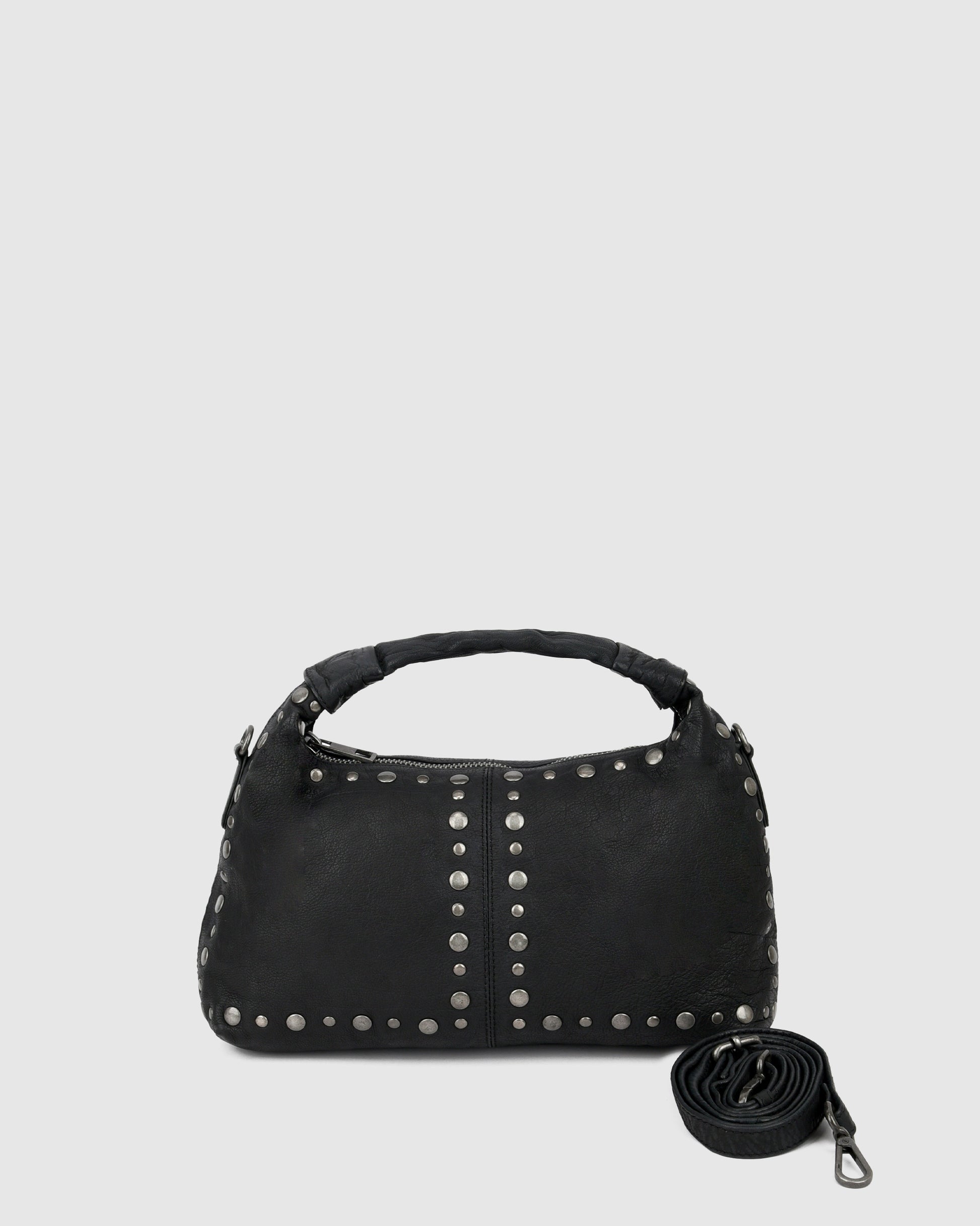 Núnoo Dandy Rivet Washed Black w. Antique Silver Medium Black