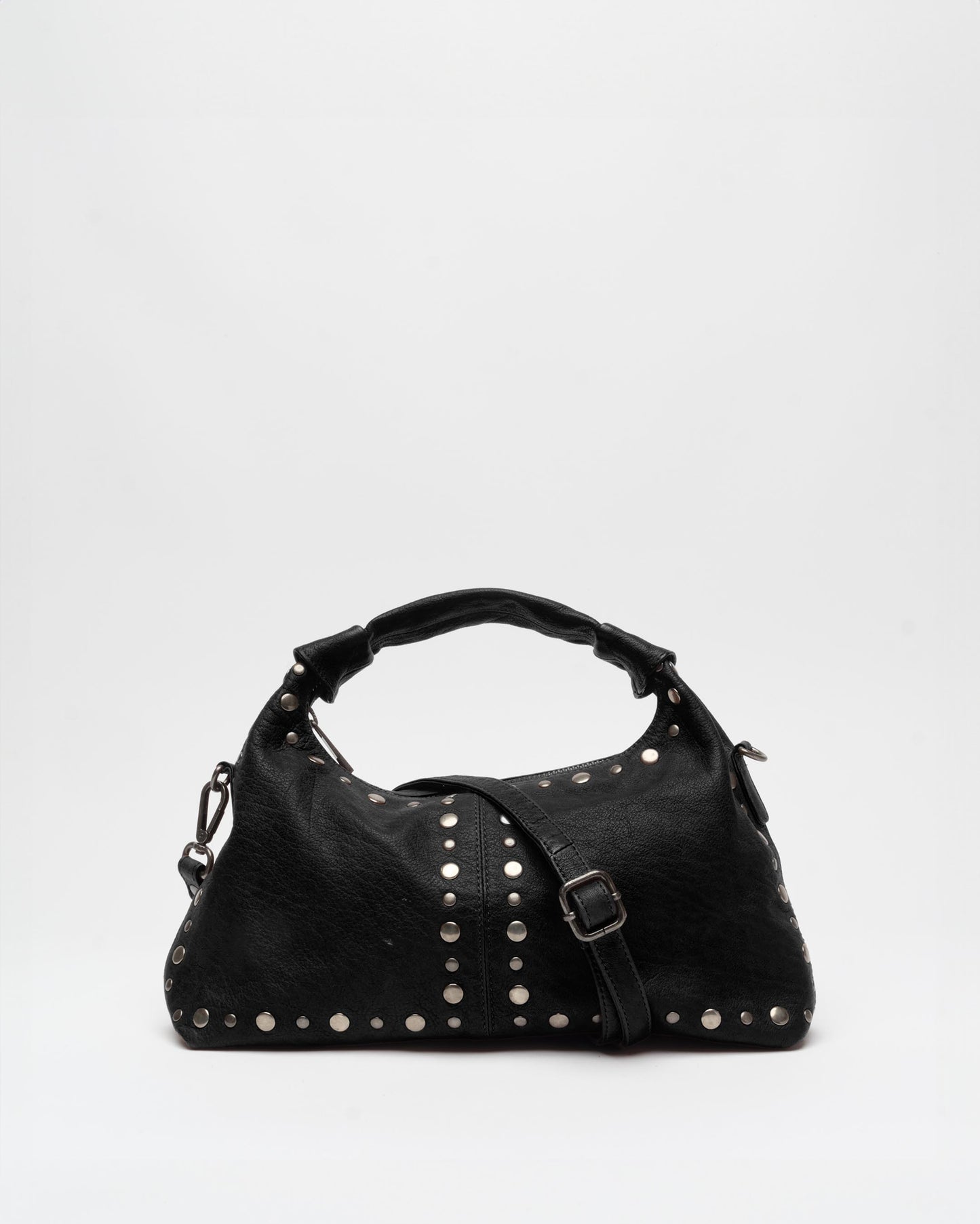 Núnoo Dandy Rivet Washed Black w. Antique Silver Medium Black