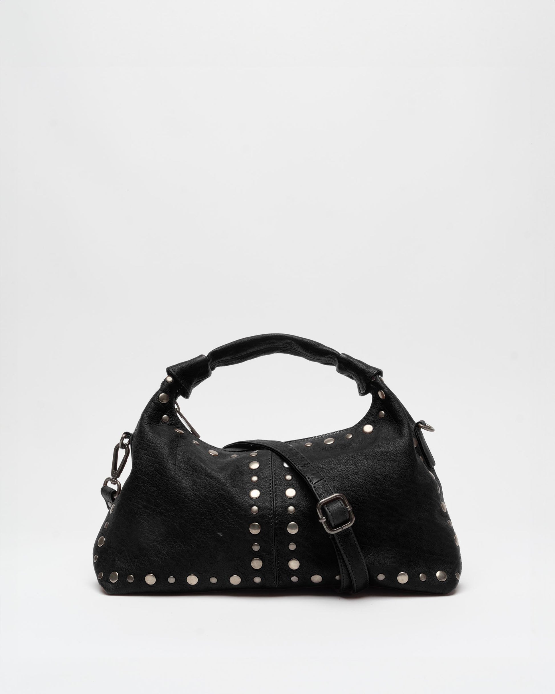 Núnoo Dandy Rivet Washed Black w. Antique Silver Medium Black