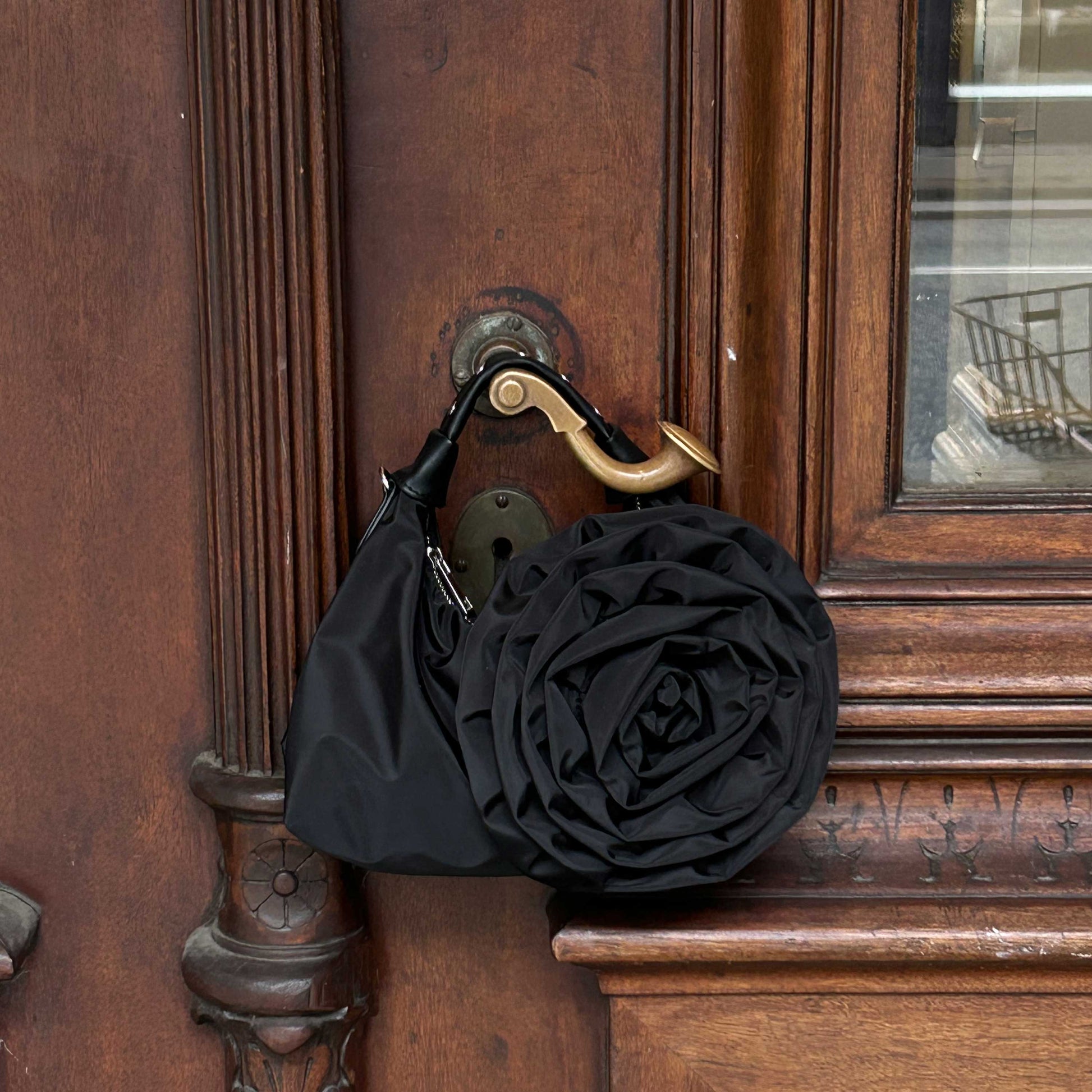 Núnoo Dandy Rose Recycled Nylon Black Shoulder bags Black