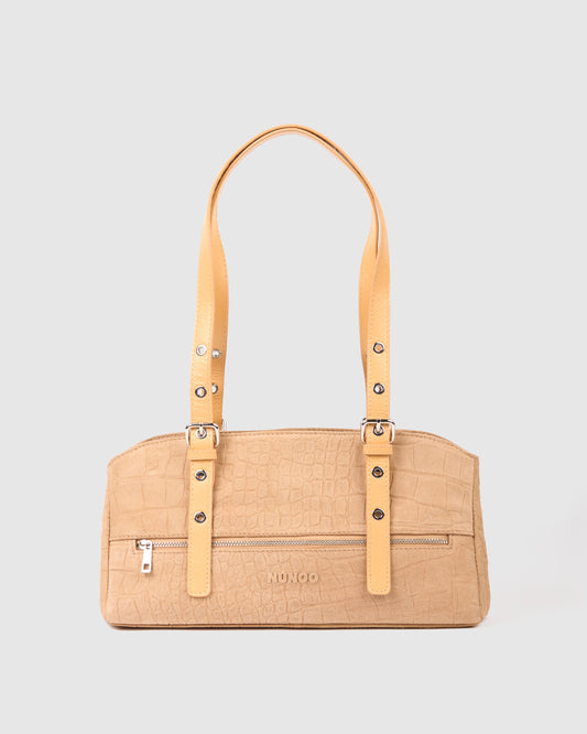 Núnoo Hazel Scale Suede Cream Medium Cream