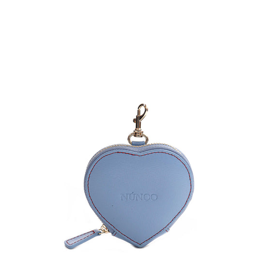 Núnoo Heart Coin Pocket Florence Sea Red Stich w. Gold Wallet