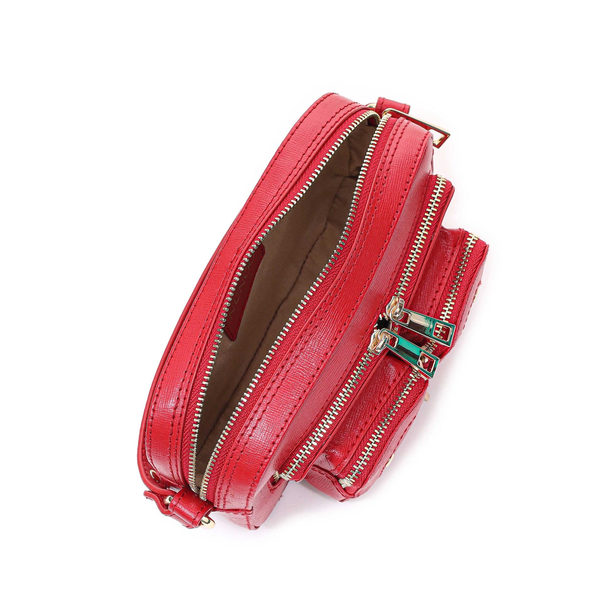 Núnoo Helena Florence Bright Red w. Gold Small bag Bright Red