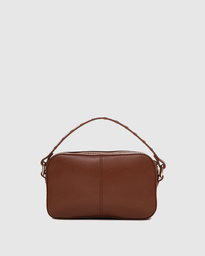 Núnoo Helena Florence Brown w. Gold Small bag Brown