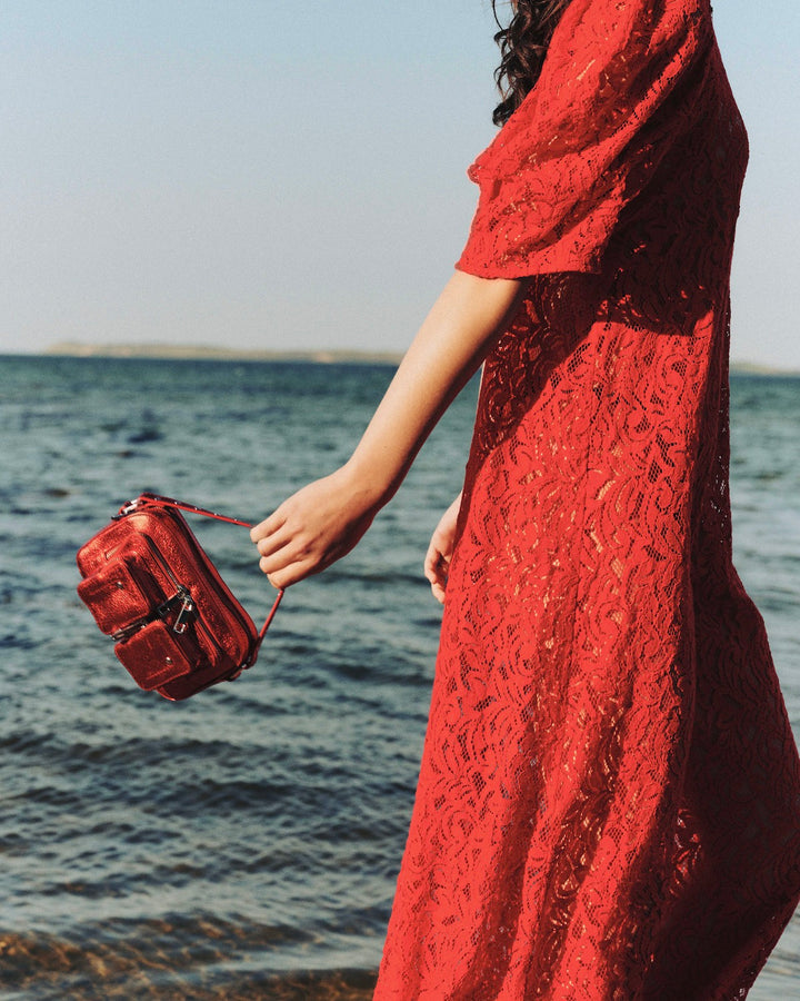 Núnoo Helena Metallic Bright Red Small bag Bright Red