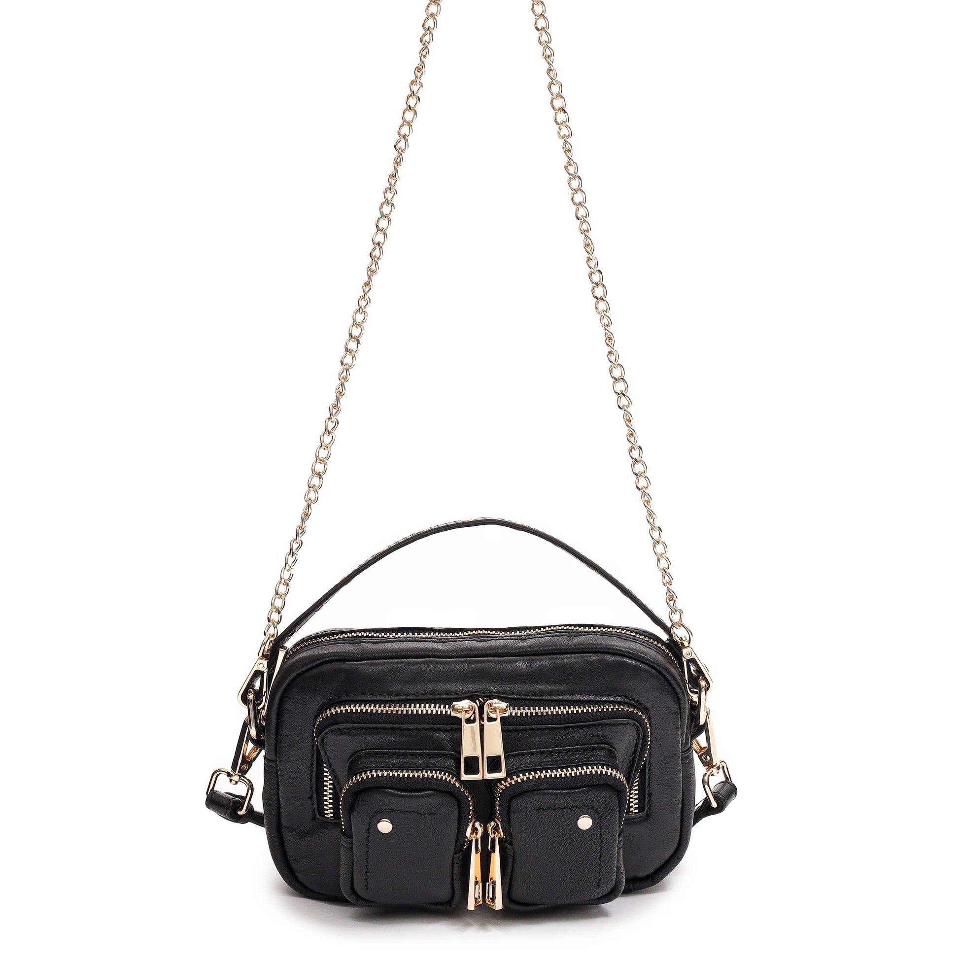 Núnoo Helena Puffed Sheep Black w. Gold Small bag Black